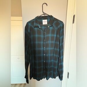 YoungLA casual pearl snap dresss shirt - Black/black - Men’s Size Large